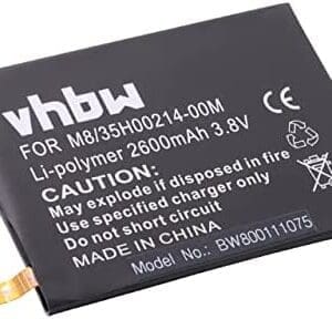 vhbw Li-Ion batería 2600mAh (3.8V) para teléfono móvil Smartphone teléfono HTC One E8, M8, M8d, M8E, M8E Eye por B0P6B100, 35H00214-00M.