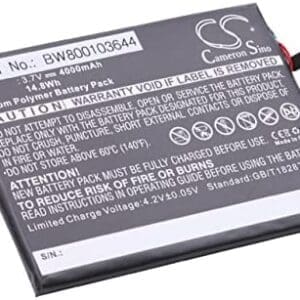 vhbw Batería Recargable reemplaza HTC 35H00163-00M, 35H00163-00P, 35H00163-02M, BG41200 para móvil, Smartphone (4000 mAh, 3,7 V, polímero de Litio)