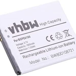 vhbw Li-Ion Batería de 1900mAh (3.8V) para teléfono móvil Smartphone HTC Desire 620, 620G, 820 Mini, D620h, D620u y BOPE6100, 53264031.