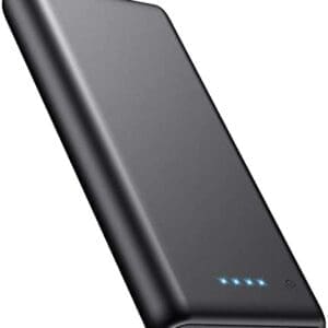 iPosible Batería Externa, Power Bank [24800mAh] Ultra Alta Capacidad Cargador Portátil Móvil con 2 Puertos Salidas USB Alta Velocidad y 4 LED para iPhone 12 13 11 X Pro MAX Samsung Huawei etc.