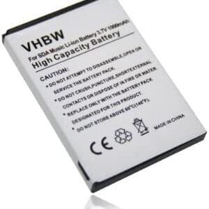 vhbw Batería Compatible con HTC Pharos 100, Touch Viva, Touch Viva T2222, Touch Viva T2223 móvil, Smartphone teléfono (1000mAh, 3,7V, Li-Ion)