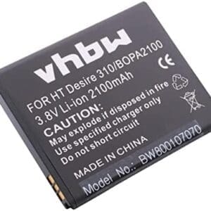 vhbw Batería Compatible con HTC Desire D310, D310f, D310w, V1, 310 móvil, Smartphone (2100 mAh, 3,8 V, Li-Ion)