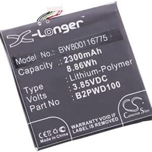 vhbw Batería Recargable Compatible con HTC One 2PWD100, A9s, A9s LTE, A9s TD-LTE móvil, Smartphone (2300 mAh, 3,85 V, polímero de Litio)