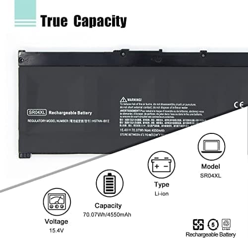 CRLYLC SR04XL Laptop Battery for HP Omen 2018 15-CE 15T-CE 15-DC 15T-DC 17-CB 17T-CB ZBook 15v G5 Pavilion 15-CB 15-ce000nf ce002ng ce003nf ce005ng ce007ng 15-dc0000 1ng dc0001nl/cb002nl Battery CRLYLC SR04XL Laptop Battery for HP Omen 2018 15-CE 15T-CE 15-DC 15T-DC 17-CB 17T-CB ZBook 15v G5 Pavilion 15-CB 15-ce000nf ce002ng ce003nf ce005ng ce007ng 15-dc0000 1ng dc0001nl/cb002nl Battery