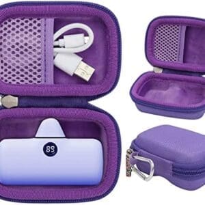 Khanka Estuche Rígido para iWALK Móvil Portátil Batería Extern 4800/4500/3350mAh (Púrpura, Sólo Estuche)