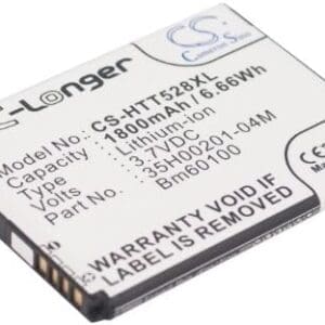 TECHTEK baterías Compatible con [HTC] C520e, C525c, C525E, CP2, Desire 500, Desire 506e, Desire 5088, Desire L, One SC, One ST, One SU, One SV, PM60120, T5088, T528d, T528t, T528W, T606W, T608T, T609