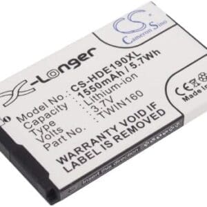 TECHTEK baterías Compatible con [HTC] A6262, A6266, Hero, Hero 100, Hero 130, T5399, para [Dopod] A6288, para [T-Mobile] G2 Touch, para [Google] G3, para [Sprint] Hero sustituye 35H00121-05M, para BA