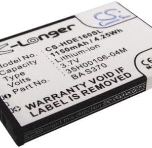 Batería Compatible con HTC H4242, 1100mAh / 4,1Wh, 3,7V, Li-Ion
