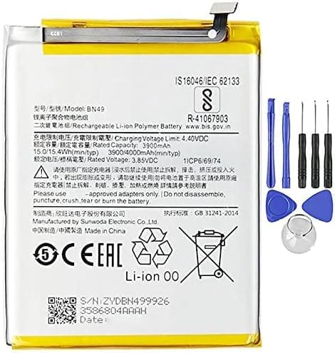 Batteria Di Ricambio BN49 Per Xiaomi Redmi 7A (M1903C3EC), 3900 MAh, Con Kit Di Attrezzi Per La Sostituzione
