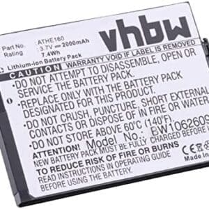 vhbw Batería Recargable Compatible con HTC Shangri-La móvil, Smartphone (2000 mAh, 3,7 V, Li-Ion)