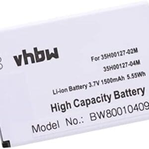 vhbw Batería reemplaza HTC 35H00127-02M, 35H00127-04M, 35H00127-05M, 35H00127-06M, BA S440 para móvil, Smartphone teléfono (1500mAh, 3,7V, Li-Ion)