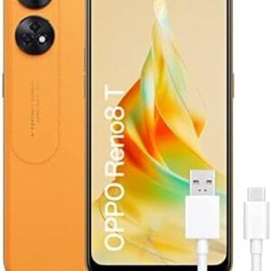 OPPO Reno8T - Teléfono Móvil Libre, 8GB+128GB, Cámara 100MP+2MP, Cámara Microscopio, Smartphone Android, Batería 5000mAh, Carga Rápida 33W, Dual Nano SIM - Naranja