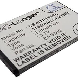 TECHTEK baterías Compatible con [HTC] CLIC100, Click, F3188, Mage, Mega 100, Pure, Rome, Rome 100, Smart, Smart F3188, T3333, T5353, T5388, Tatto, Topaz, Topaz 100, Topaz 210, Touch Diamond 2, Touch