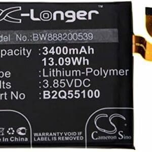 vhbw Batería Recargable reemplaza HTC 35H00278-00M, B2Q55100 para móvil, Smartphone (3400 mAh, 3,85 V, polímero de Litio)