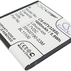 TECHTEK baterías Compatible con [HTC] Desire Q, Desire U, Desire V, Desire VC, Desire X, PM66100, Proto, T327D, T327T, T327W, T328d, T328e, T328h, T328T, T328W, T329D, T329T, T329W sustituye 35H00177