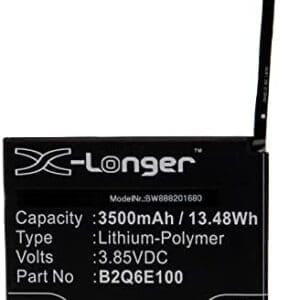 vhbw Batería Recargable reemplaza HTC 35H00278-00M, B2Q6E100 para móvil, Smartphone (3500 mAh, 3,85 V, polímero de Litio)