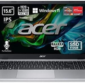Acer Aspire 3 A315-24P - Ordenador Portátil 15.6” Full HD LED (AMD Ryzen 3 7320U, 8 GB RAM, 512 GB SSD, Windows 11 Home) Color Negro - Teclado QWERTY Español