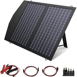 ALLPOWERS 60W Monocristalino Cargador Panel Solar Batería Placa Plegable con 5V USB 18V DC y 9 Paneles Solares para Phone los teléfonos móviles de HTC del Lenovo HP DELL Acer Portátiles