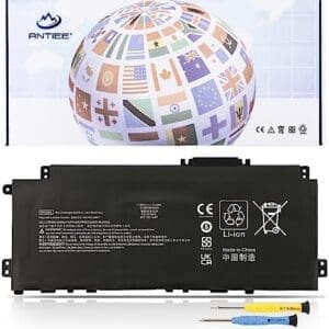 AntiEE PP03XL PV03XL - Batería portátil para HP Pavilion x360 13-BB 14-DV 14-DW 14M-DW 14-DK 13-bb0xxx 14-dv0xxx 14-dw0xxx 14m-dw0xxx 14M-DW0023DX 14m-dw0013dx dx L833 93-005 L83388-421