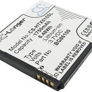 TECHTEK baterías Compatible con [HTC] C470, EVO 3D, EVO 4G, G17, PG86100, Pyramid, Rider, Shooter, X515, X515d, X515e, X515M, para [Sprint] EVO 3D, EVO 4G 3D, PG86100, para [T-Mobile] PG86100, Sensat