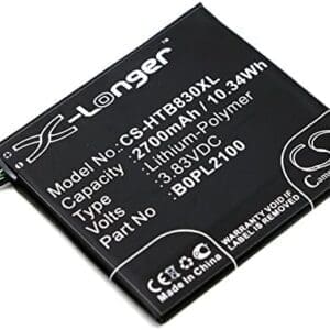 TECHTEK baterías Compatible con [HTC] B3, B830x, Butterfly 3, Butterfly 3 LTE sustituye 35H00241-00M, para B0PL2100, para B2PL2100