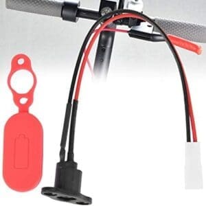 Kuuleyn Puerto de Carga para Scooter, Puerto de Carga Cubierta Impermeable con Funda de Silicona Puerto de Carga con Cubierta Impermeable para Xiaomi M365 Accesorio para Scooter eléctrico 5.5x2cm